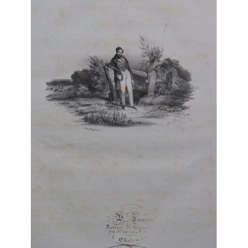 MONTFORT A. Dernière pensée d'amour Chant Piano ca1830