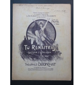 DRONCHAT Théophile Tu Renaitras ! Dédicace Chant Piano 1916