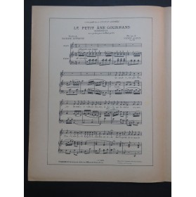 SAPIN Henri Le petit âne gourmand op 75 Chant Piano 1925