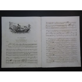 MALIBRAN Marie Le Village Chant Piano ca1830