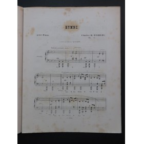 LYSBERG Ch. B. Hymne op 81 Piano ca1861