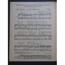 PENSO R. Quand il y a une femme dans un coin Piano 1919