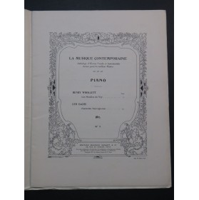 WOOLLETT SACHS Pièces Piano 1913