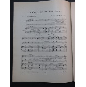 BODÉ Fernand La Cocarde du Souvenir Chant Piano Violon 1914