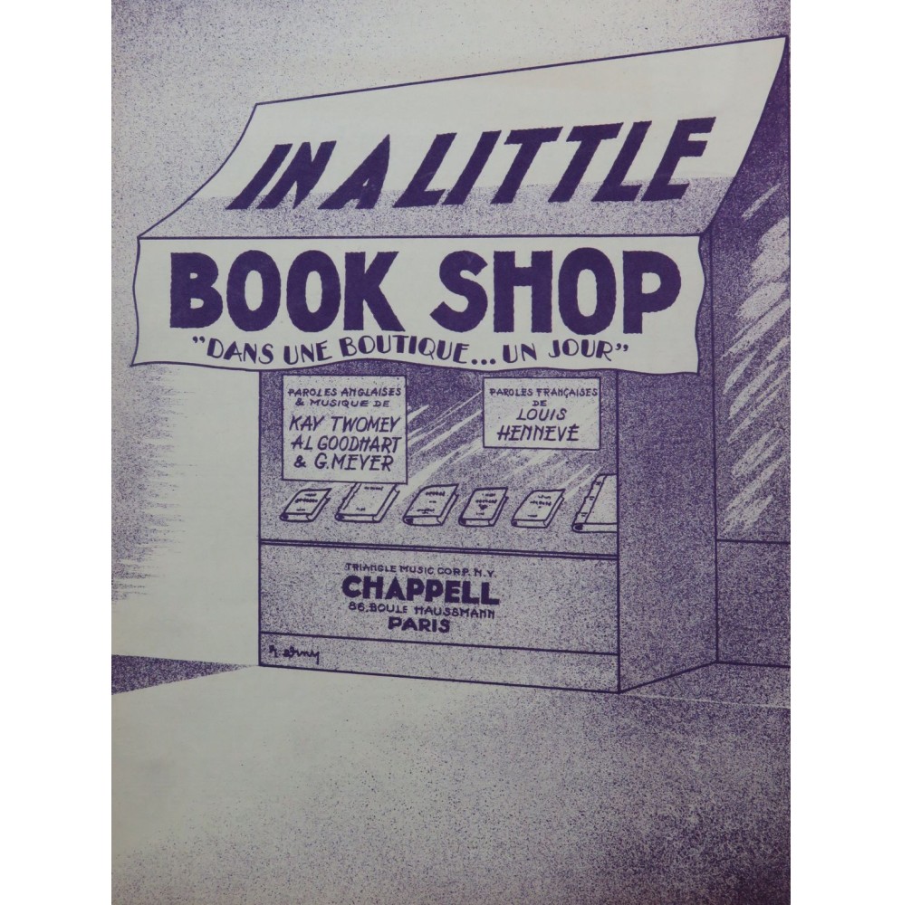 TWOMEY GOODHART MEYER In a Little Book Shop Chant Piano 1948