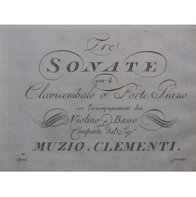 CLEMENTI Muzio Trois...