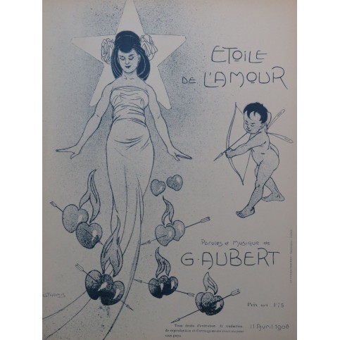AUBERT Gaston Etoile de l'Amour Pousthomis Chant Piano 1910