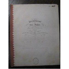 MENDELSSOHN BARTHOLDY Quintette Violon Alto Violoncelle 1839