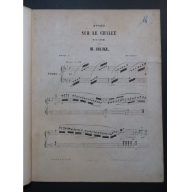 HERZ Henri Rondo sur la Chalet d'Adam op 85 Piano ca1850