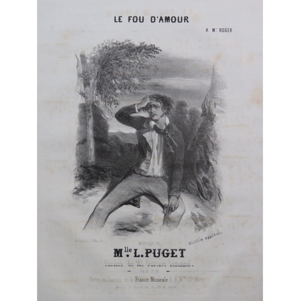 PUGET Loïsa Le Fou d'Amour Chant Piano ca1840