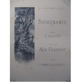 FOURNIER Alix Souvenance Chant Piano
