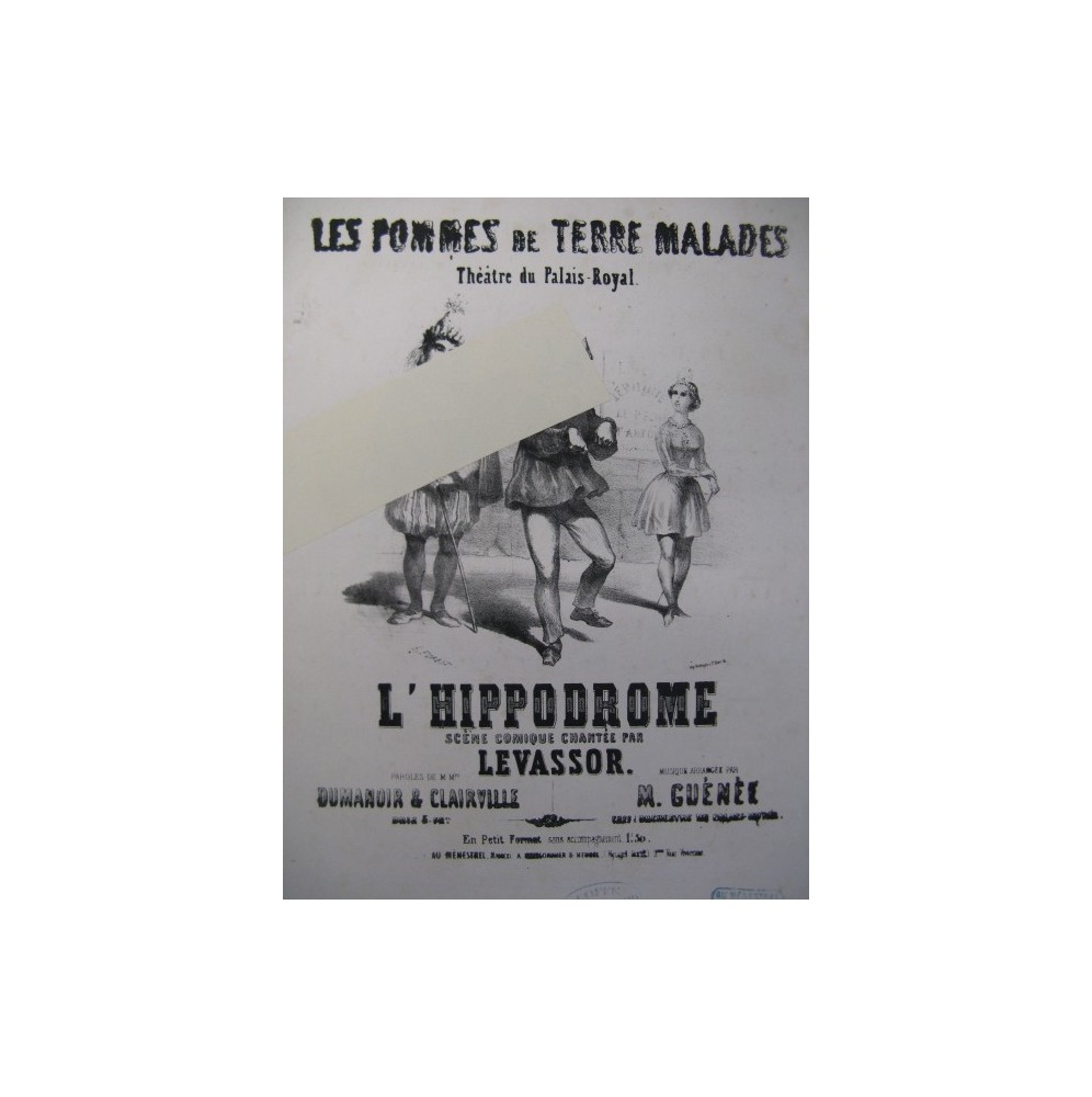 GUÉNÉE M. L'Hippodrome Chant Piano ca1850