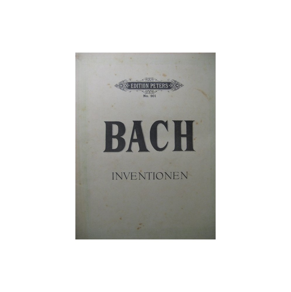BACH J. S. Inventionen Piano
