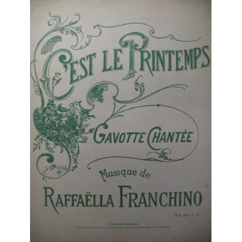 FRANCHINO Raffaëlla C'est le printemps Chant Piano