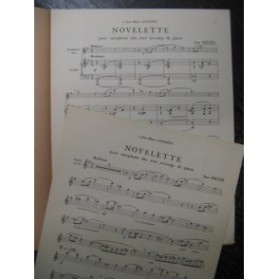 MEYER Jean Novelette Saxophone Piano 1962