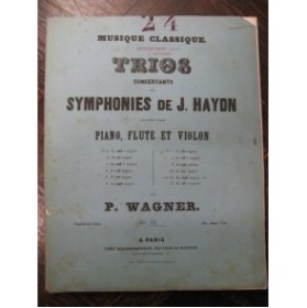 HAYDN Joseph Symphonie Sol Flute Violon Piano ca1870