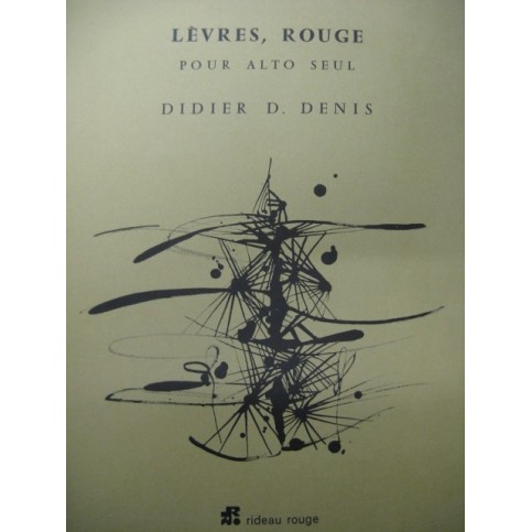 DENIS DIdier Lèvres Rouge Alto seul 1973