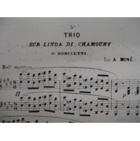 DONIZETTI G. Trio sur Linda Flute Violon Piano ca1870