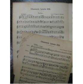 COUPERIN Louis Chanson Louis XIII Violon Piano 1910﻿