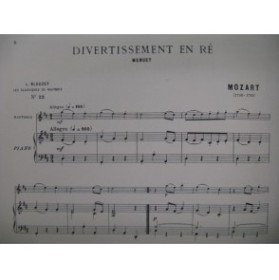 MOZART W. A. Divertissement Hautbois Piano 1947
