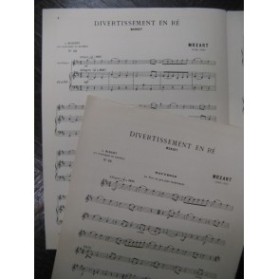 MOZART W. A. Divertissement Hautbois Piano 1947