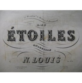 LOUIS N. Les Etoiles Piano ca1850