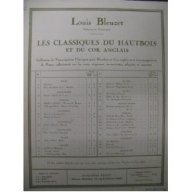 LULLY Ballets du Roi Hautbois Piano 1947