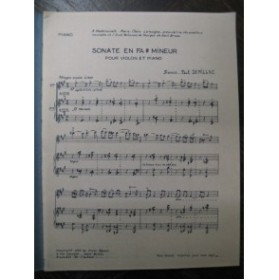 DEMILLAC Francis-Paul Sonate Violon Piano 1955