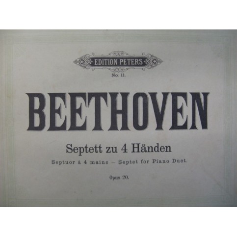 BEETHOVEN Septett Piano 4 mains