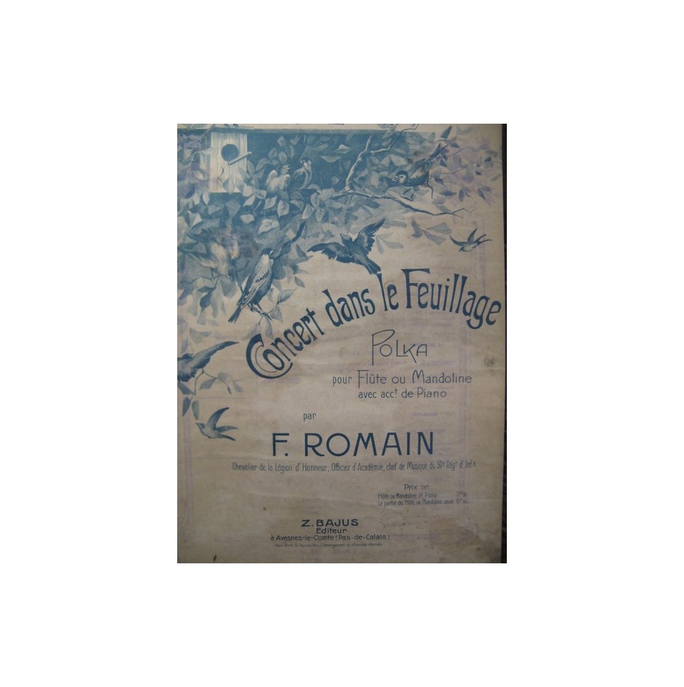 ROMAIN F. Concert dans le Feuillage Flute Piano