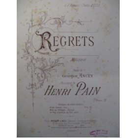 PAIN Henri Regrets Chant Piano XIXe