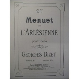BIZET Geroges L'Arlésienne Menuet Piano 4 mains 1925