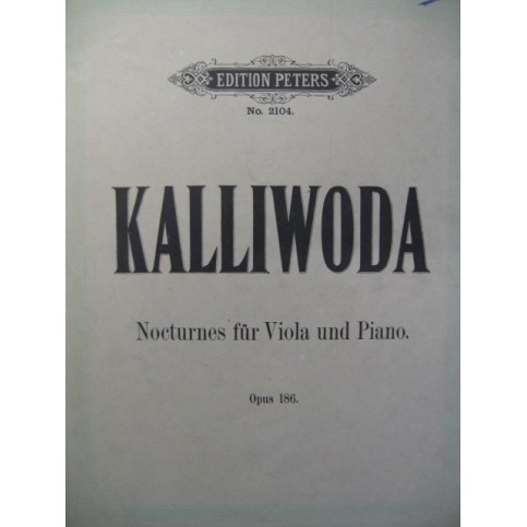 KALLIWODA J. W. 6 Nocturnes Alto Piano