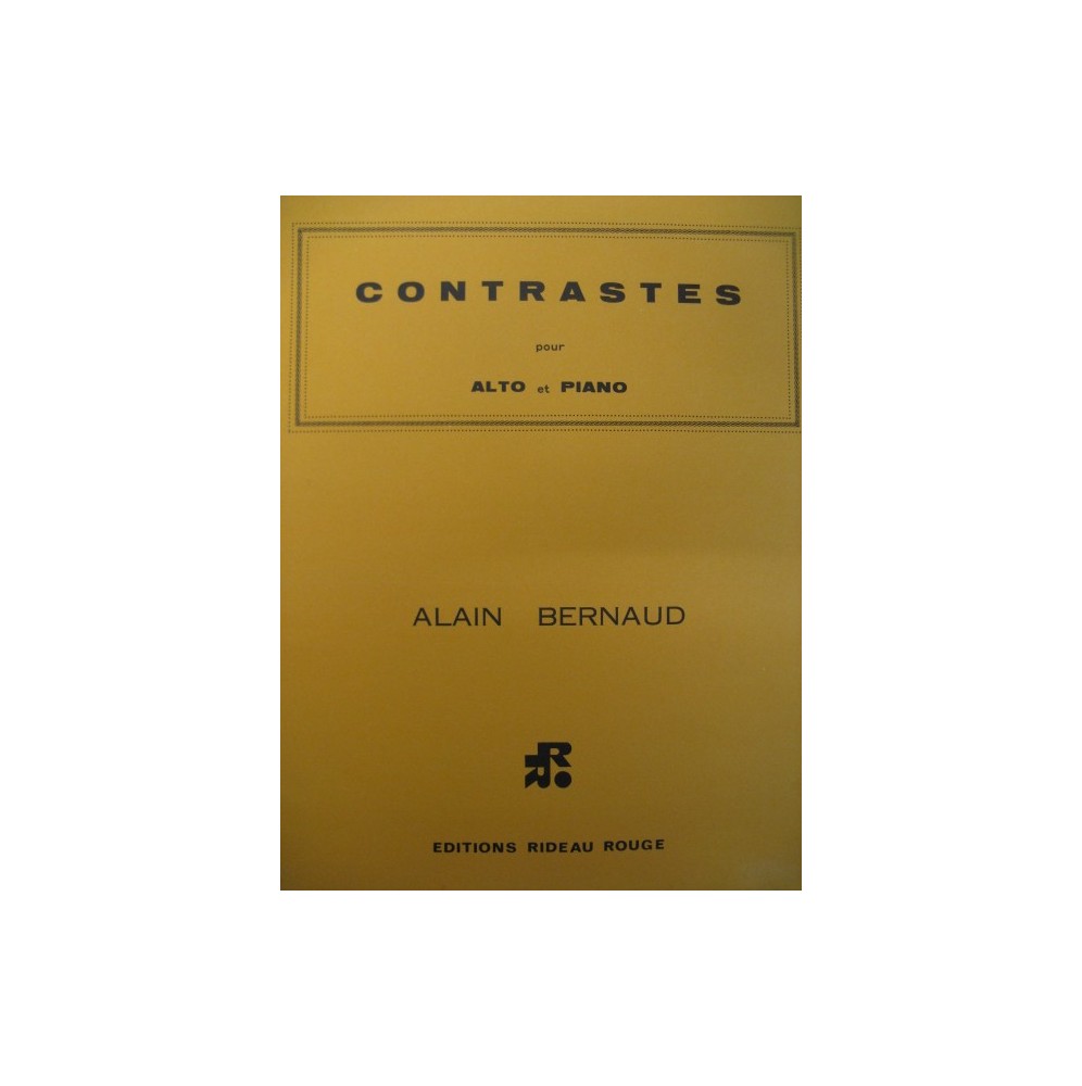 BERNAUD Alain Contrastes Alto Piano 1968