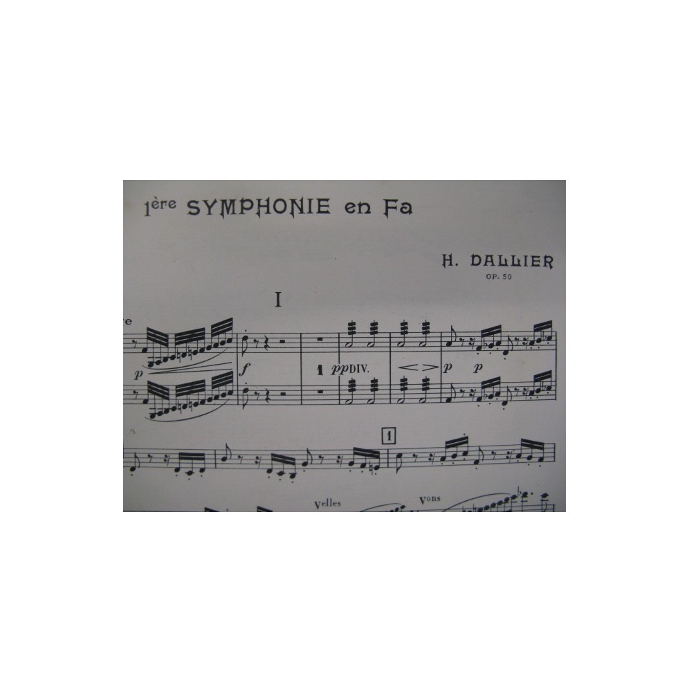 DALLIER Henri 1e Symphonie Orchestre 1908