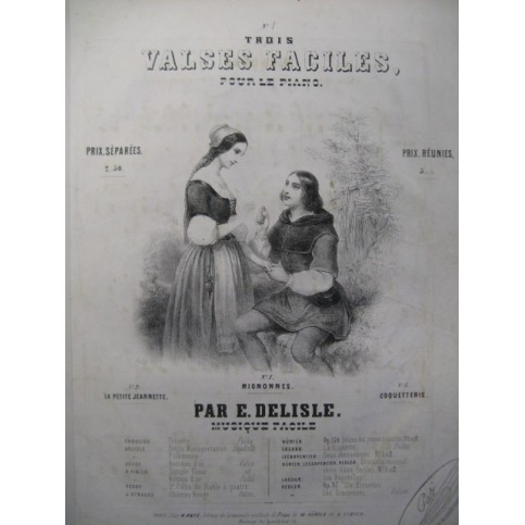 DELISLE E. Mignonne Piano ca1850