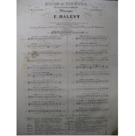 HALÉVY F. Guido et Ginévra No 3 Chant Piano 1839