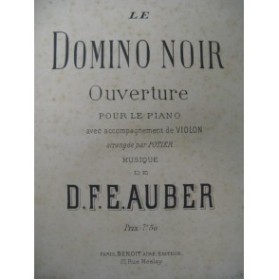 AUBER D. F. E. Le Domino Noir Piano XIXe
