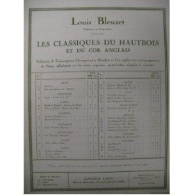 COUPERIN F. Berceuse Hautbois Cor Piano 1947﻿