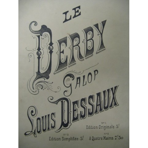 DESSAUX Louis Le Derby Piano XIXe