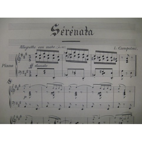 CAMPOLMI L. Sérénata Piano Violon Violoncelle Contrebasse