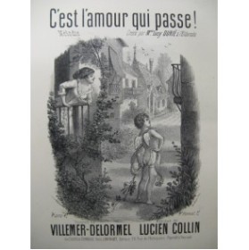 COLLIN Lucien C'est l'amour qui passe Chant Piano XIXe