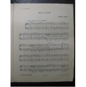 ARBEAU Pierre Ballade Piano 1932