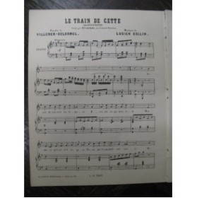 COLLIN Lucien Le Train de Cette Chant Piano XIXe