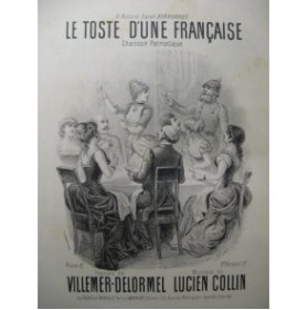COLLIN Lucien Le Toste d'une Française Chant Piano XIXe