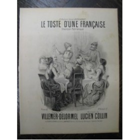 COLLIN Lucien Le Toste d'une Française Chant Piano XIXe