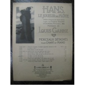  le Joueur de Flûte Chant Piano 1910