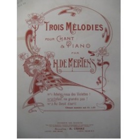 MERTENS H. Enfant ne grandis pas Chant Piano 1910