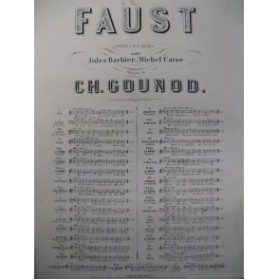 GOUNOD Charles Faust No 4 Couplets Chant Piano 1860