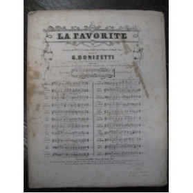 DONIZETTI G. La Favorite No 11 Chant Piano 1857